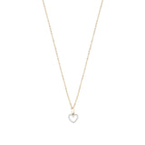 petite diamond heart charm