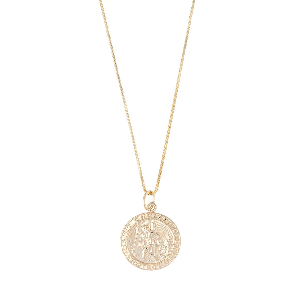 Large St. Christopher Necklace by Becket & Quill, handmade in Los Angeles