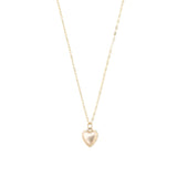Petite Puffy Heart Necklace by Becket & Quill, handmade in Los Angeles