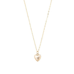 Petite Puffy Heart Necklace by Becket & Quill, handmade in Los Angeles