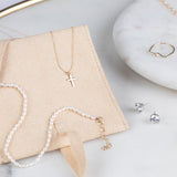 Small cross pendant necklace