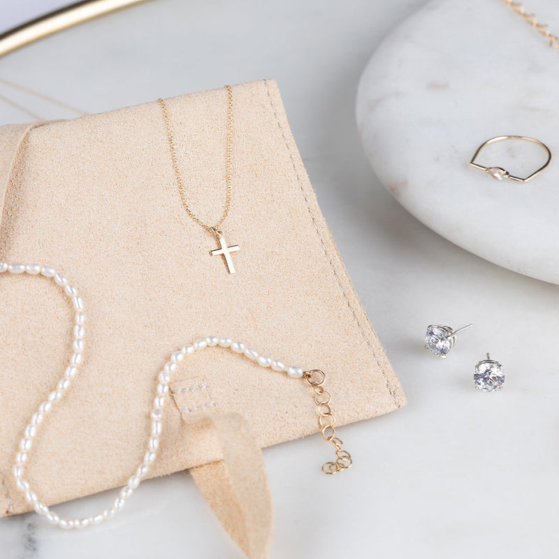 Small cross pendant necklace