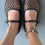 Heishi bead anklet