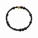 black agate bubble bead bracelet