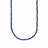 mini lapis beaded necklace
