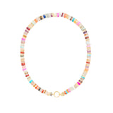 Rainbow heishi bead necklace