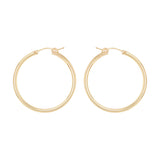 Large gold tube hoops