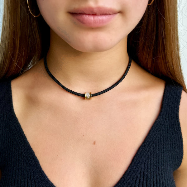 paracord rondelle bead necklace