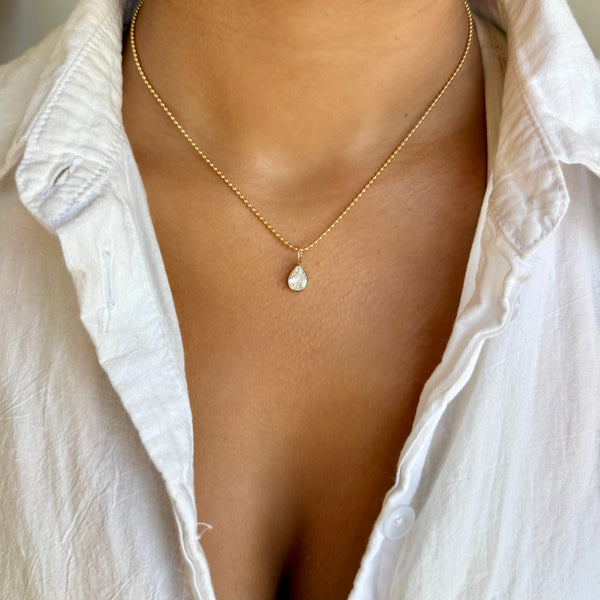 ball chain with teardrop pendant