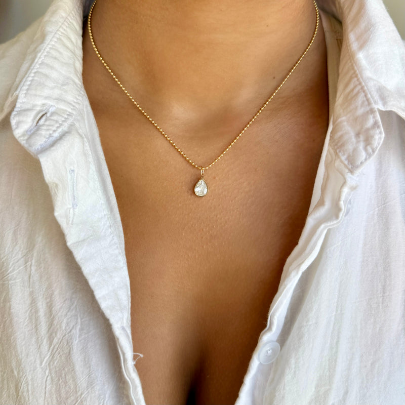 ball chain with teardrop pendant