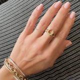Horseshoe Ring by Becket & Quill, handmade in Los Angeles - detail view