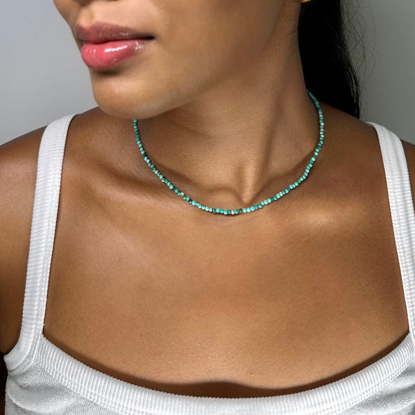Petite Turquoise Beaded Necklace