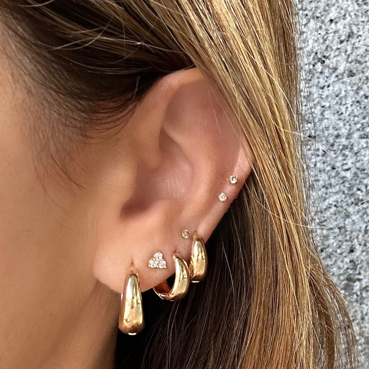 Everyday Hoop Earrings by Becket & Quill, handmade in Los Angeles - detail view