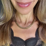 Big curb chain necklace