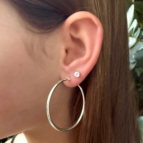 Large silver tube  Hoops