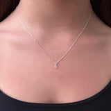 Drop pendant necklace - sterling silver