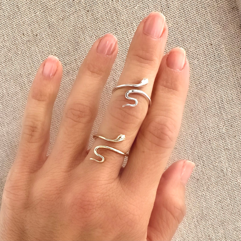 snake ring - sterling silver