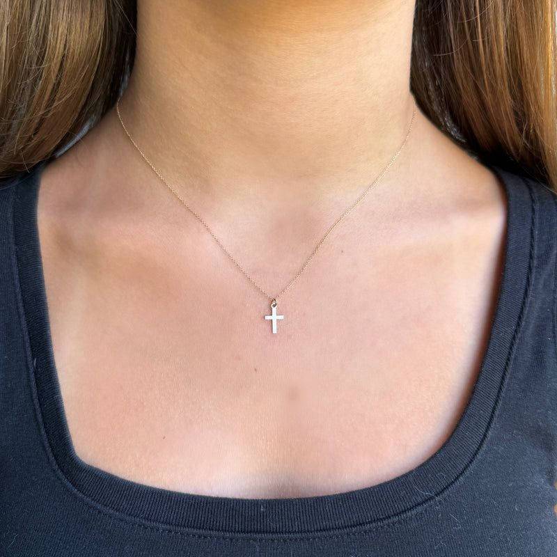 Small cross pendant necklace