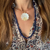Mother of pearl flower charm