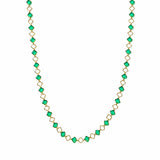 Clover chain necklace-green