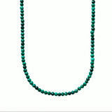 mini malachite beaded necklace