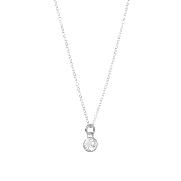 Drop pendant necklace - sterling silver