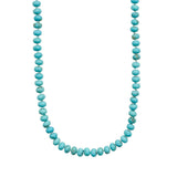 Long Turquoise Beaded Necklace by Becket & Quill, handmade in Los Angeles