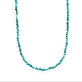 Mini Turquoise Beaded Necklace by Becket & Quill, handmade in Los Angeles