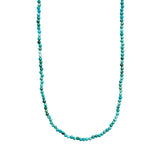 Mini Turquoise Beaded Necklace by Becket & Quill, handmade in Los Angeles