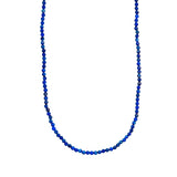 mini lapis beaded necklace