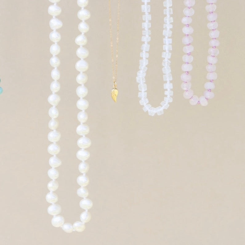 moonstone beaded necklace