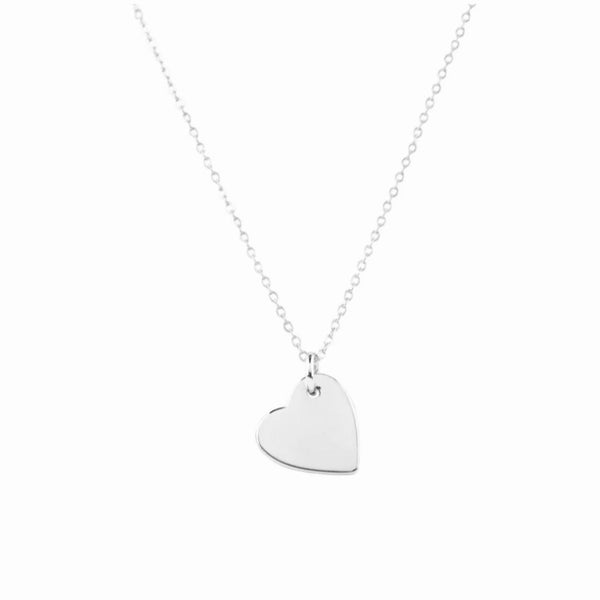 Floating Heart Necklace - Sterling Silver