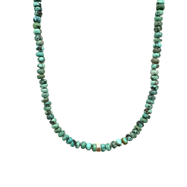 Blue Turquoise Beaded Necklace