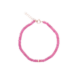 Pink sapphire beaded bracelet