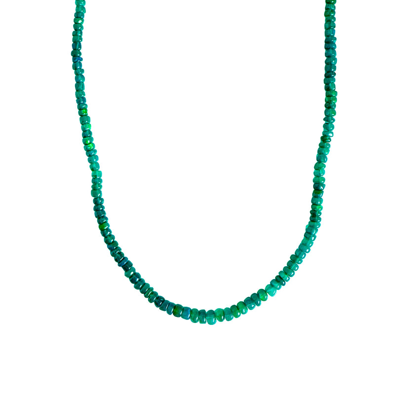 Green opal beaded necklace