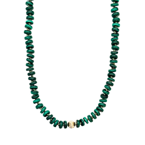 Chunky Malachite Beaded Necklace