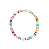 Rainbow Heishi Bead Bracelet by Becket & Quill, handmade in Los Angeles