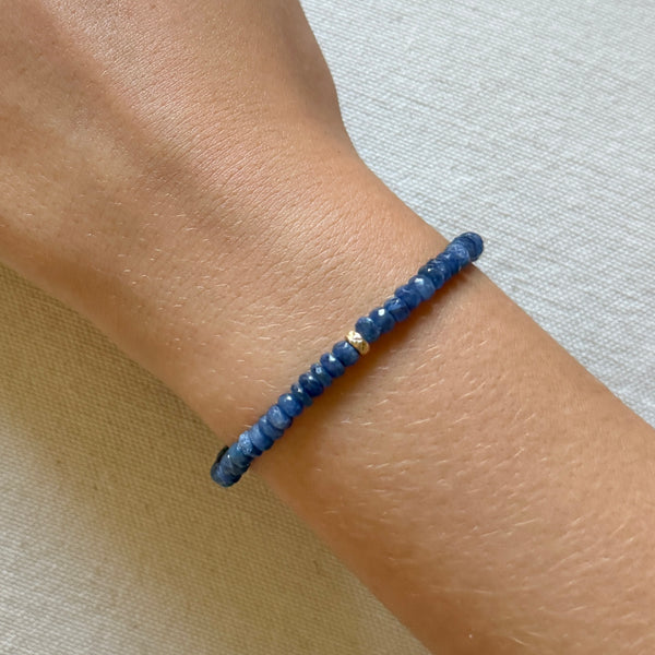Blue Sapphire beaded bracelet