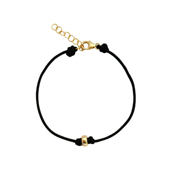 black cord bracelet