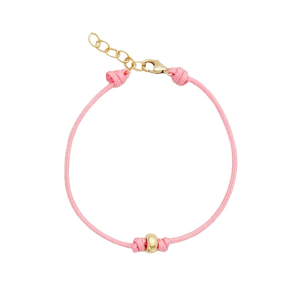 Pink cord bracelet