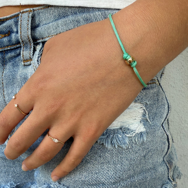 turquoise cord bracelet