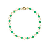 Clover chain bracelet-green