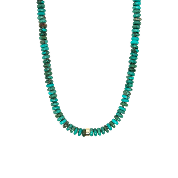 Blue Turquoise Beaded Necklace