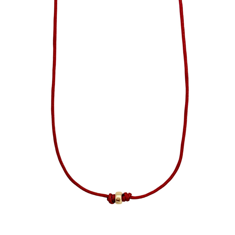 Brown rondelle bead choker