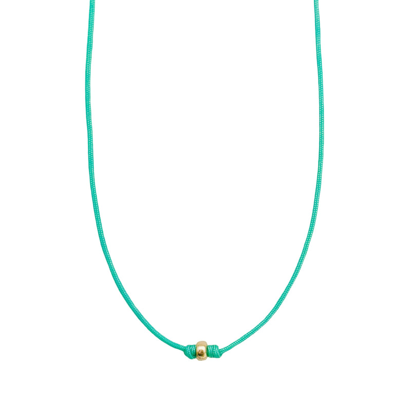 turquoise rondelle bead choker
