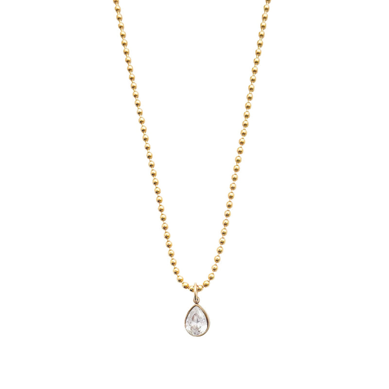 ball chain with teardrop pendant
