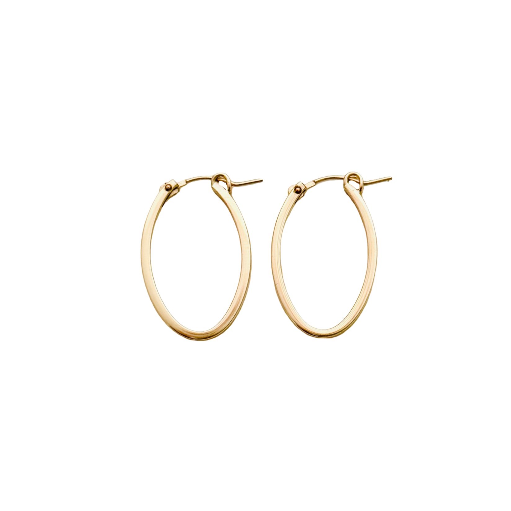 Small Oval Hoops by Becket & Quill, handmade in Los Angeles