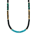 Multi stone rondelle bead neckalce
