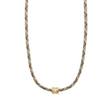 tan paracord rondelle bead necklace