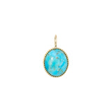 crown bezel charm - turquoise